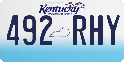KY license plate 492RHY