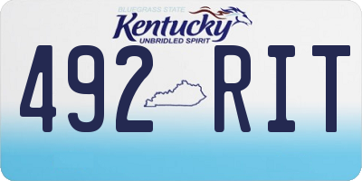 KY license plate 492RIT