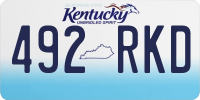 KY license plate 492RKD