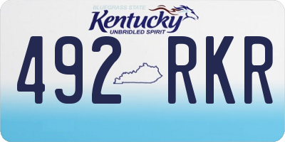 KY license plate 492RKR