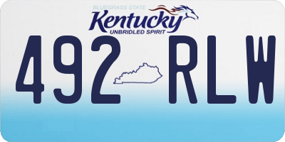 KY license plate 492RLW