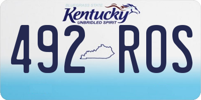 KY license plate 492ROS