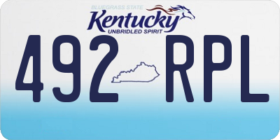 KY license plate 492RPL