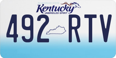 KY license plate 492RTV