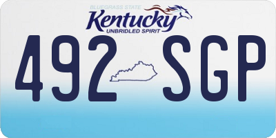 KY license plate 492SGP