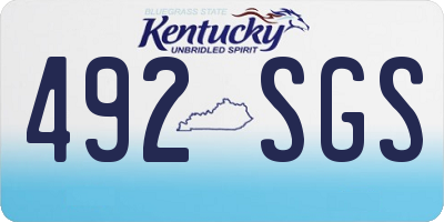 KY license plate 492SGS