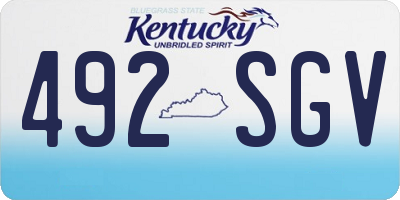 KY license plate 492SGV