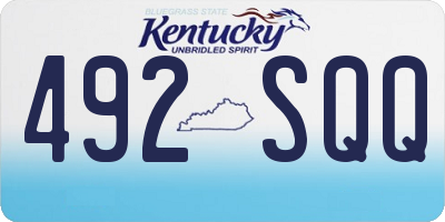 KY license plate 492SQQ