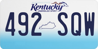 KY license plate 492SQW