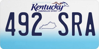 KY license plate 492SRA