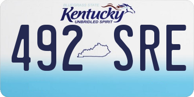 KY license plate 492SRE