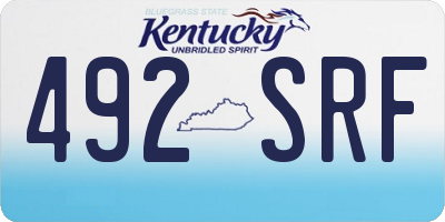 KY license plate 492SRF
