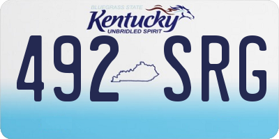 KY license plate 492SRG