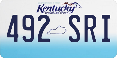KY license plate 492SRI