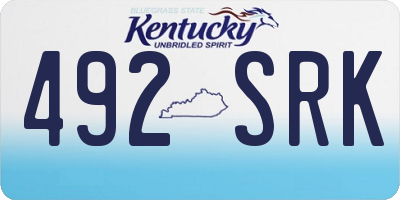 KY license plate 492SRK