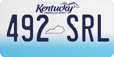 KY license plate 492SRL