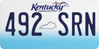 KY license plate 492SRN