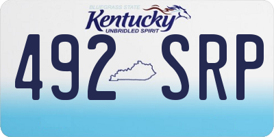 KY license plate 492SRP