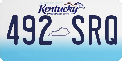 KY license plate 492SRQ