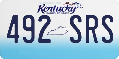 KY license plate 492SRS
