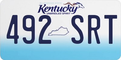 KY license plate 492SRT