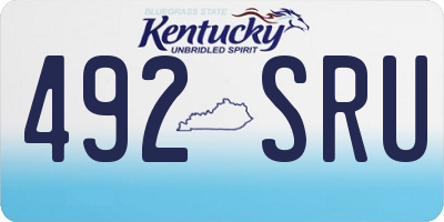 KY license plate 492SRU