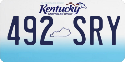 KY license plate 492SRY