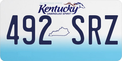 KY license plate 492SRZ
