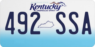 KY license plate 492SSA
