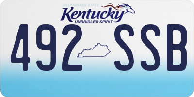 KY license plate 492SSB