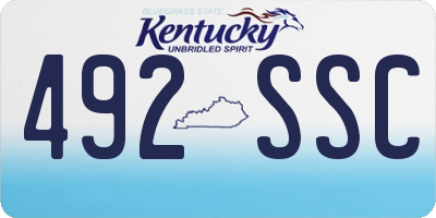 KY license plate 492SSC