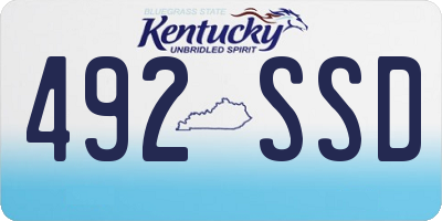 KY license plate 492SSD