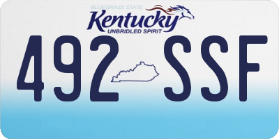 KY license plate 492SSF