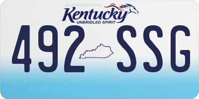 KY license plate 492SSG