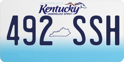 KY license plate 492SSH