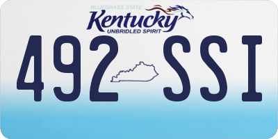 KY license plate 492SSI