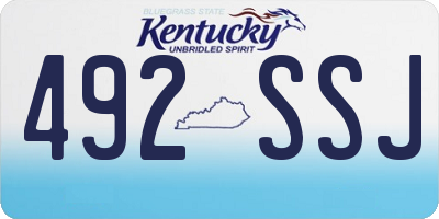 KY license plate 492SSJ