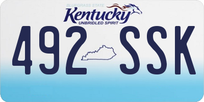 KY license plate 492SSK