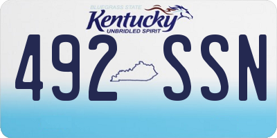 KY license plate 492SSN