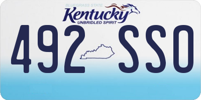 KY license plate 492SSO