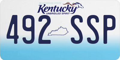KY license plate 492SSP