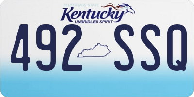 KY license plate 492SSQ