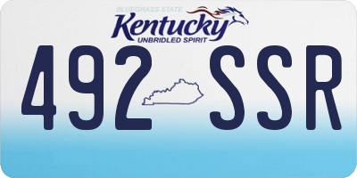 KY license plate 492SSR