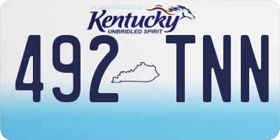 KY license plate 492TNN