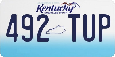 KY license plate 492TUP