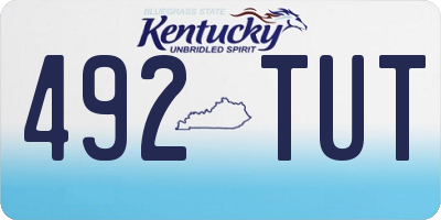 KY license plate 492TUT