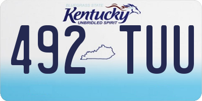 KY license plate 492TUU