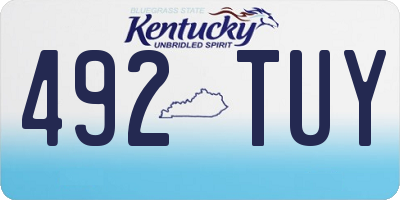 KY license plate 492TUY