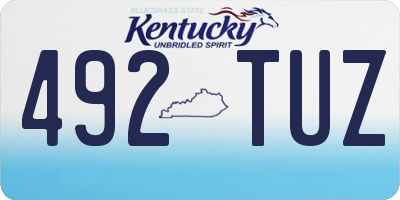 KY license plate 492TUZ