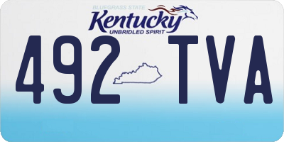 KY license plate 492TVA